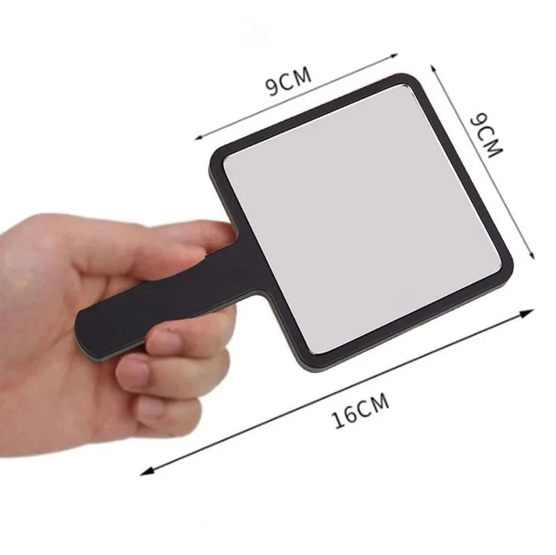 Handspiegel UNIQ Mini mit mattem Griff, Schwarz