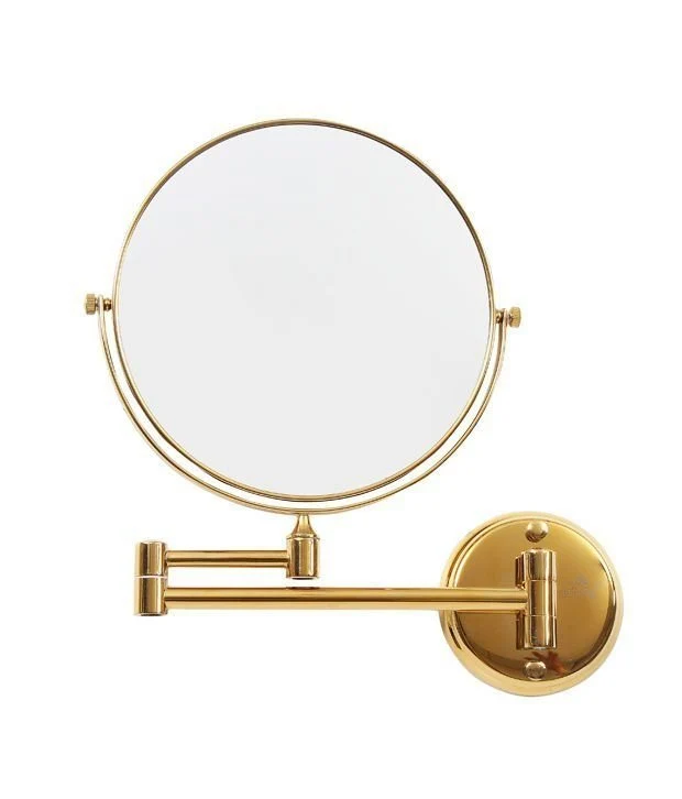 Schminkspiegel Wand – 10x Vergrößerung – goldfarben – UNIQ