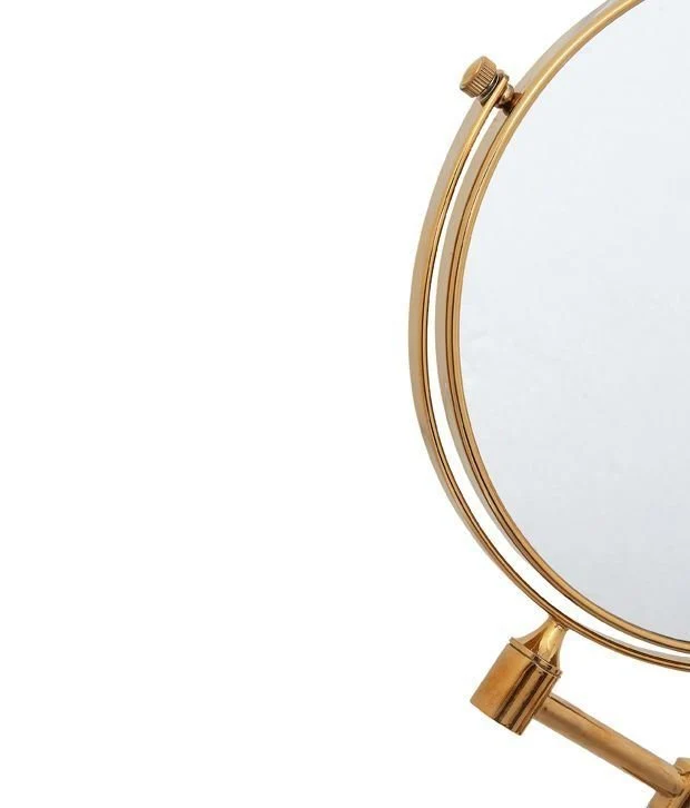 Schminkspiegel Wand – 10x Vergrößerung – goldfarben – UNIQ