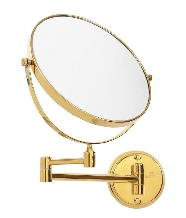 Schminkspiegel Wand – 10x Vergrößerung – goldfarben – UNIQ