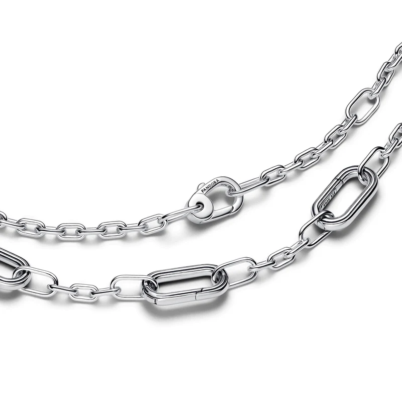 Pandora ME 925 Sterling Silver Five Links Chain Necklace 393861C00-45