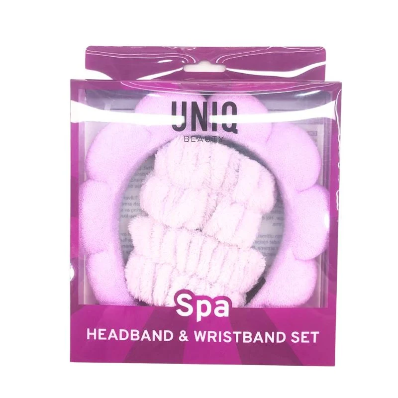 Spa-Stirnband und Mikrofaser-Armband - Rosa