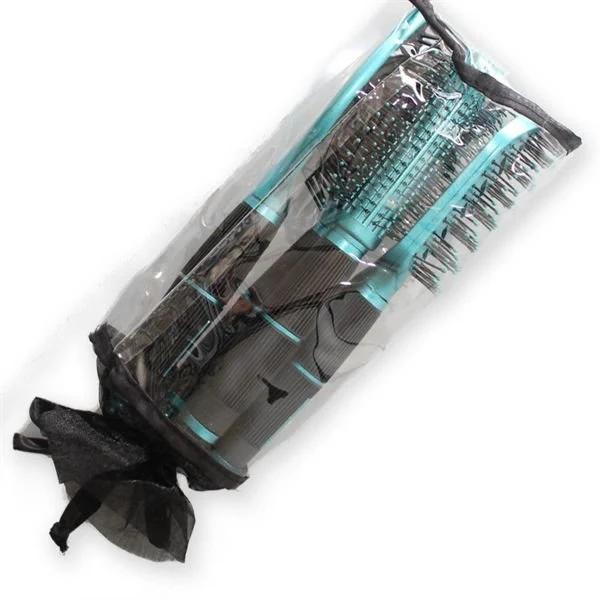 Haarbürsten Set – Türkisblau – 4er Pack