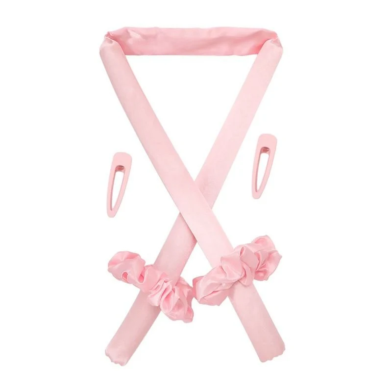 Heatless Curls | Haarband mit Lockenwicklern ohne Hitze - Rosa