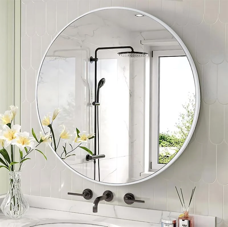 UNIQ Oslo Runder Wandspiegel - Ø50 cm Weiß