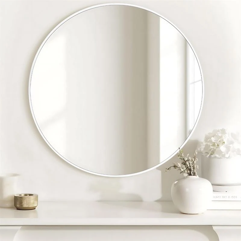 UNIQ Oslo Runder Wandspiegel - Ø50 cm Weiß