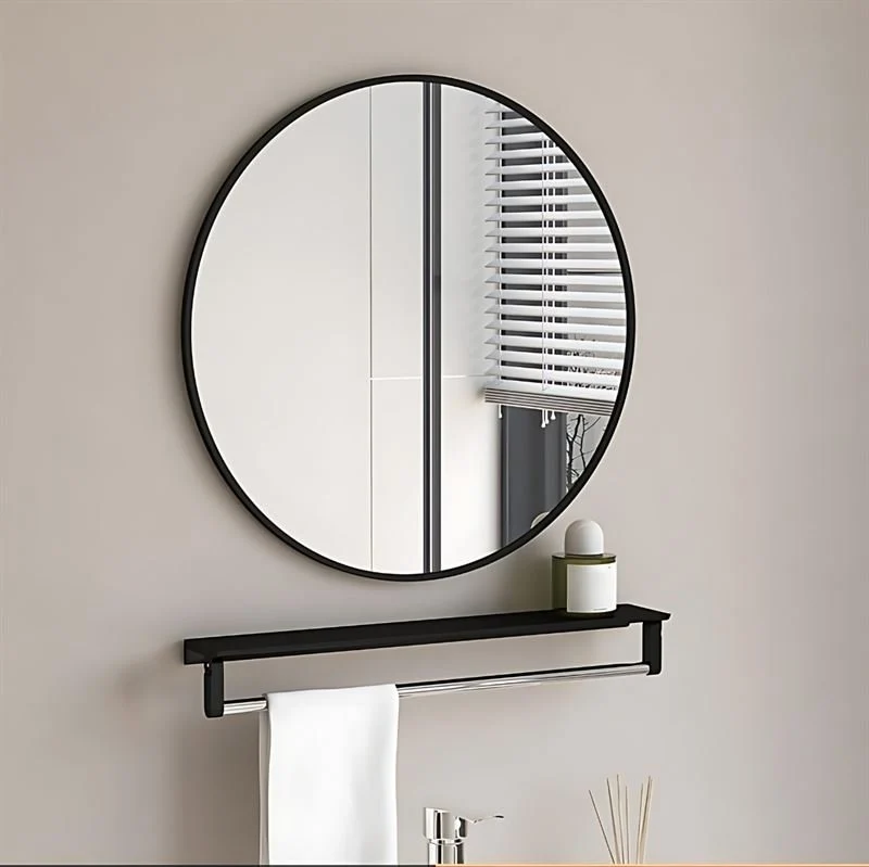 UNIQ Oslo Runder Wandspiegel - Ø50 cm Schwarz
