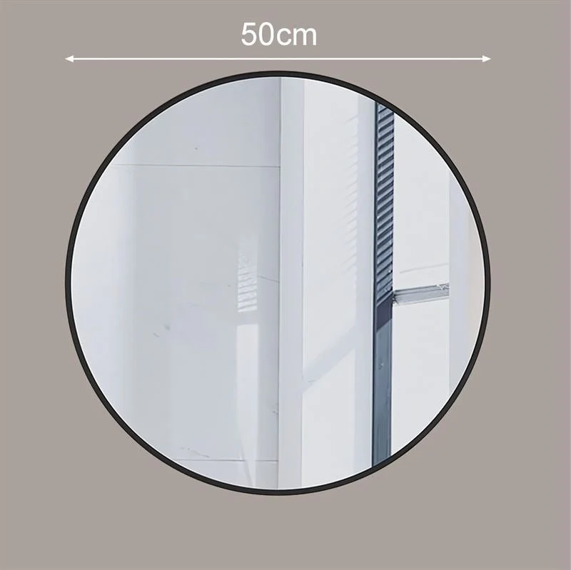 UNIQ Oslo Runder Wandspiegel - Ø50 cm Schwarz