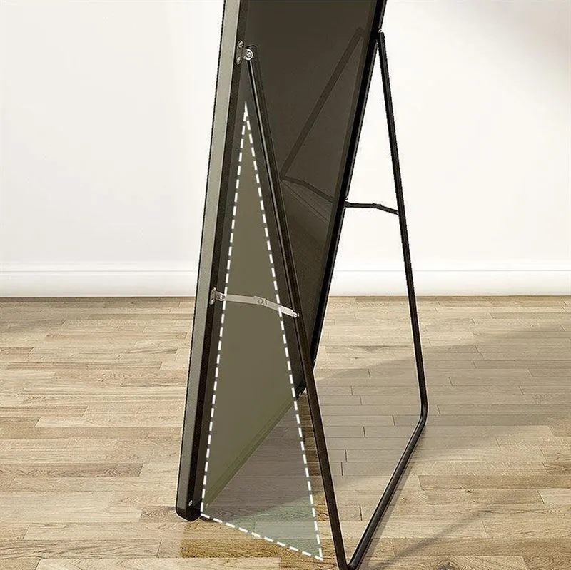 UNIQ Replica Wandspiegel/Bodenspiegel in Aluminium/Glas, 80x180 cm - Weiß