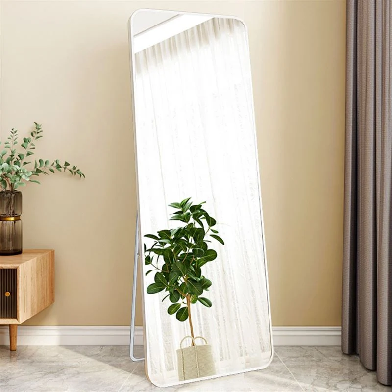UNIQ Replica Wandspiegel/Bodenspiegel in Aluminium/Glas, 80x180 cm - Weiß
