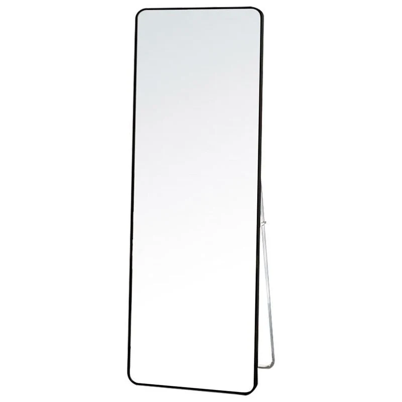 UNIQ Replica Wand-/Bodenspiegel aus Aluminium/Glas, 80 x 180 cm, Schwarz