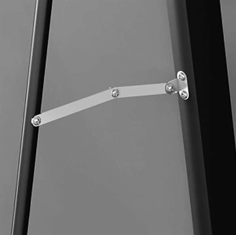 UNIQ Replica Wand-/Bodenspiegel aus Aluminium/Glas, 80 x 180 cm, Schwarz