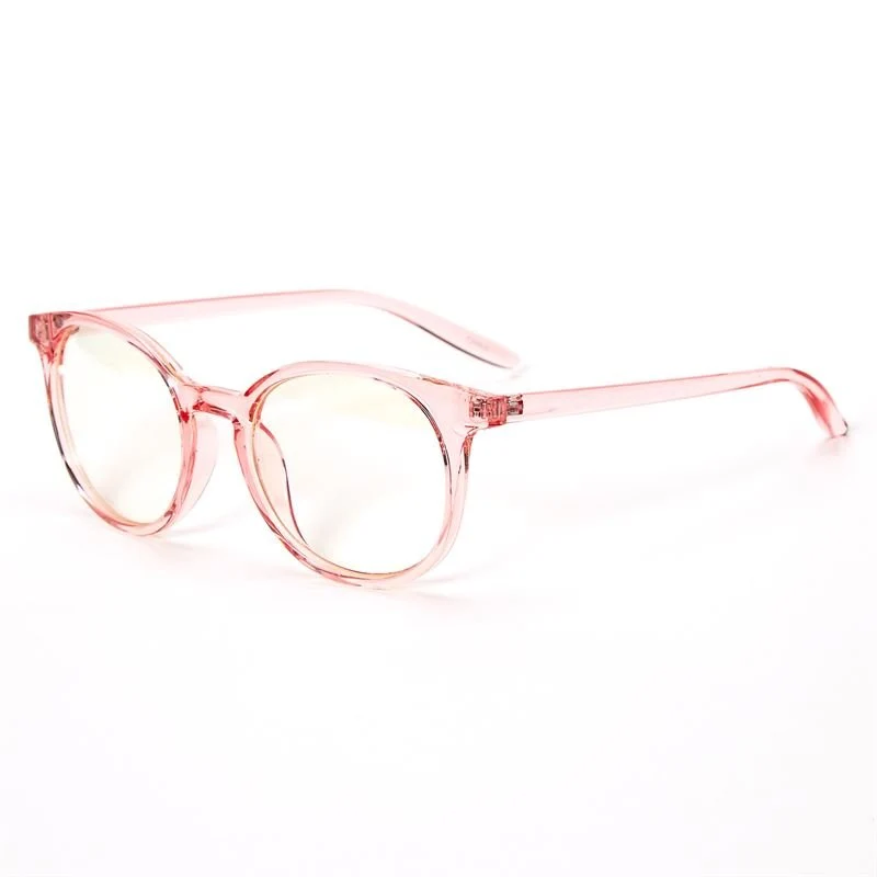 Blaulichtfilter Brille – Rundes Gestell pink