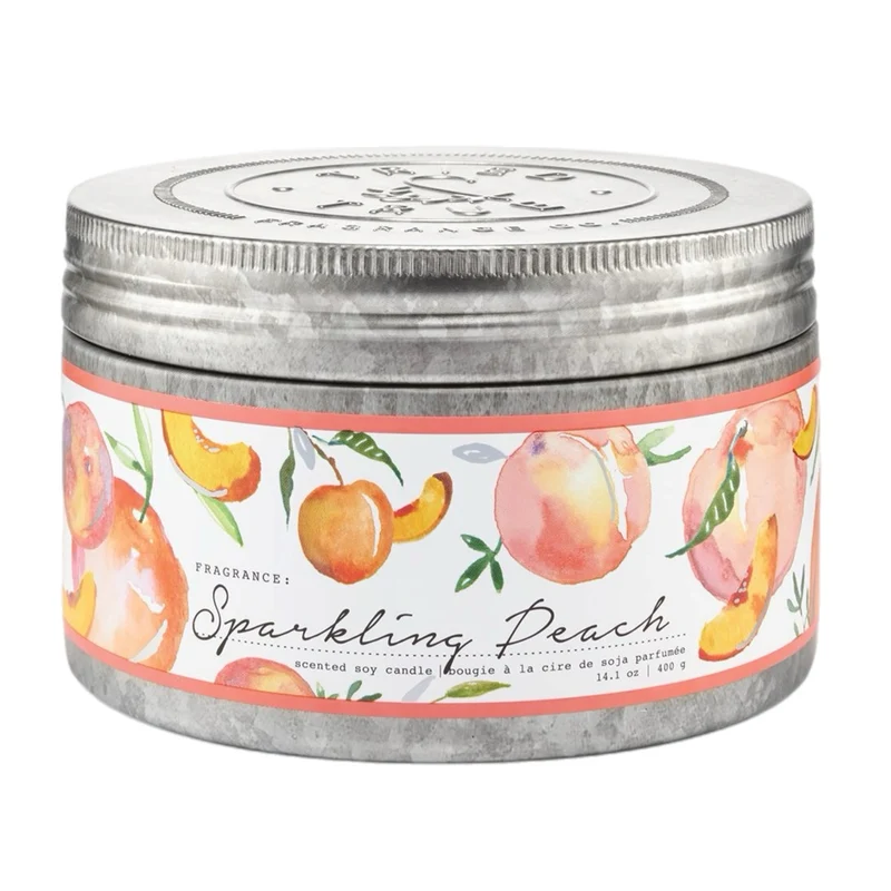 Tried & True Large Tin Candle: Sparkling Peach