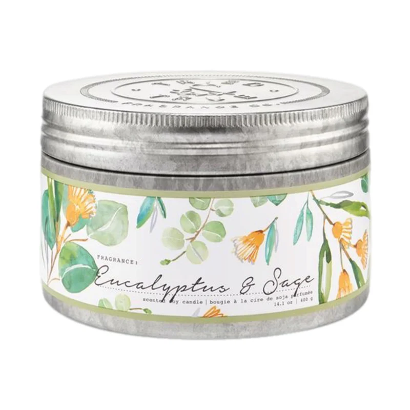 Tried & True Large Tin Candle: Eucalyptus Sage