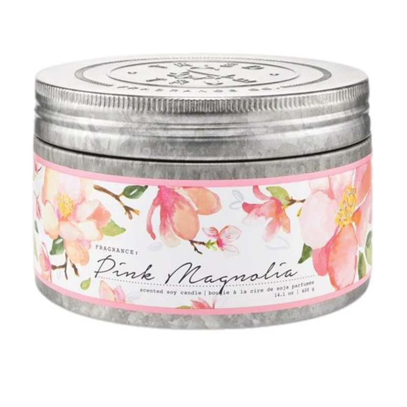 Tried & True Large Tin Candle: Pink Magnolia