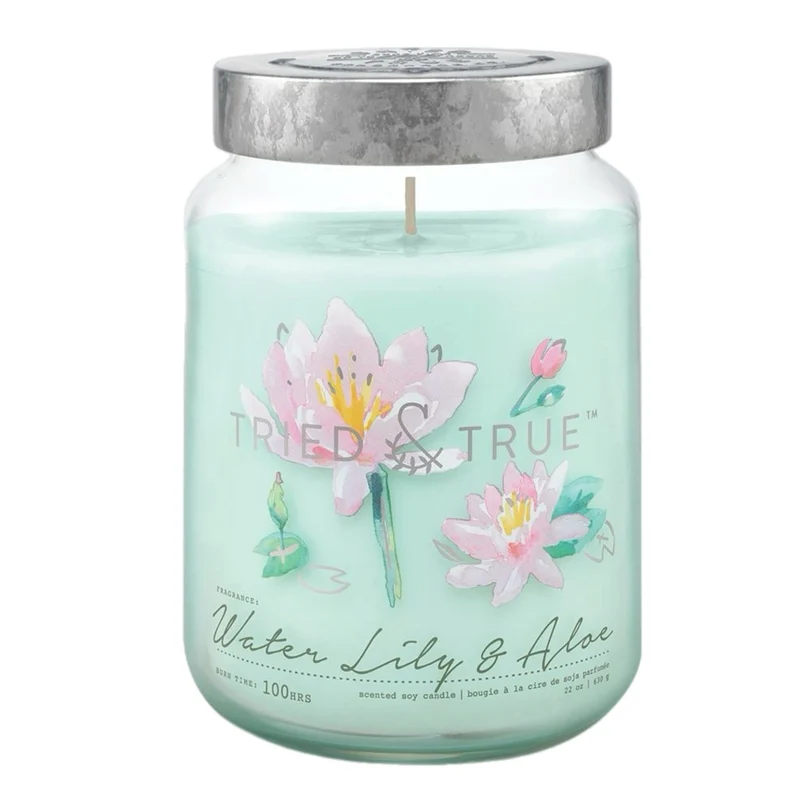 Tried & True Large Jar Candle: Water Lily & Aloe