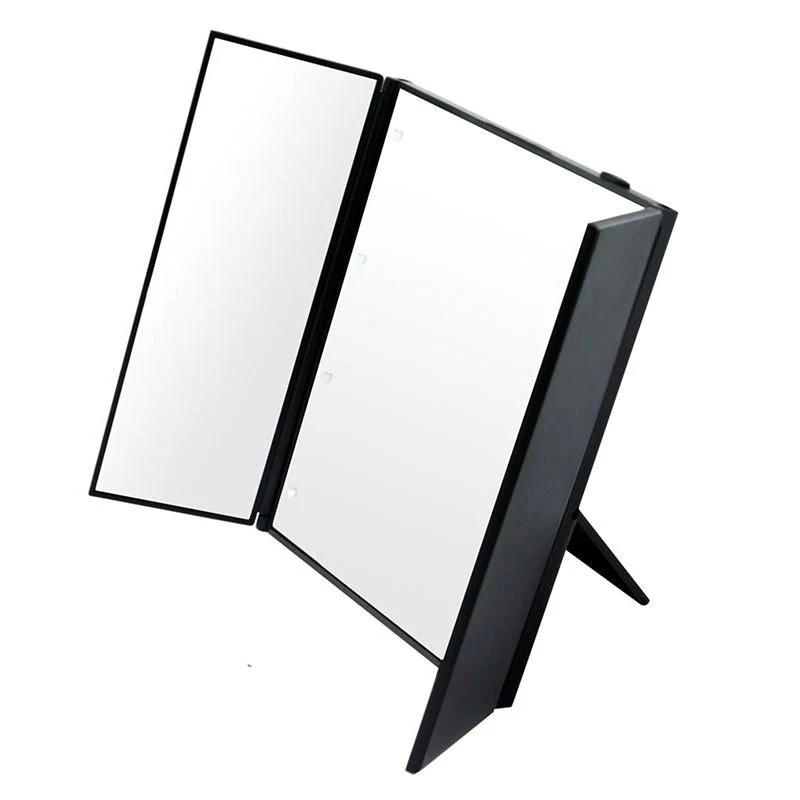 Schminkspiegel UNIQ – 3-fach klappbar mit LED Licht – Schwarz