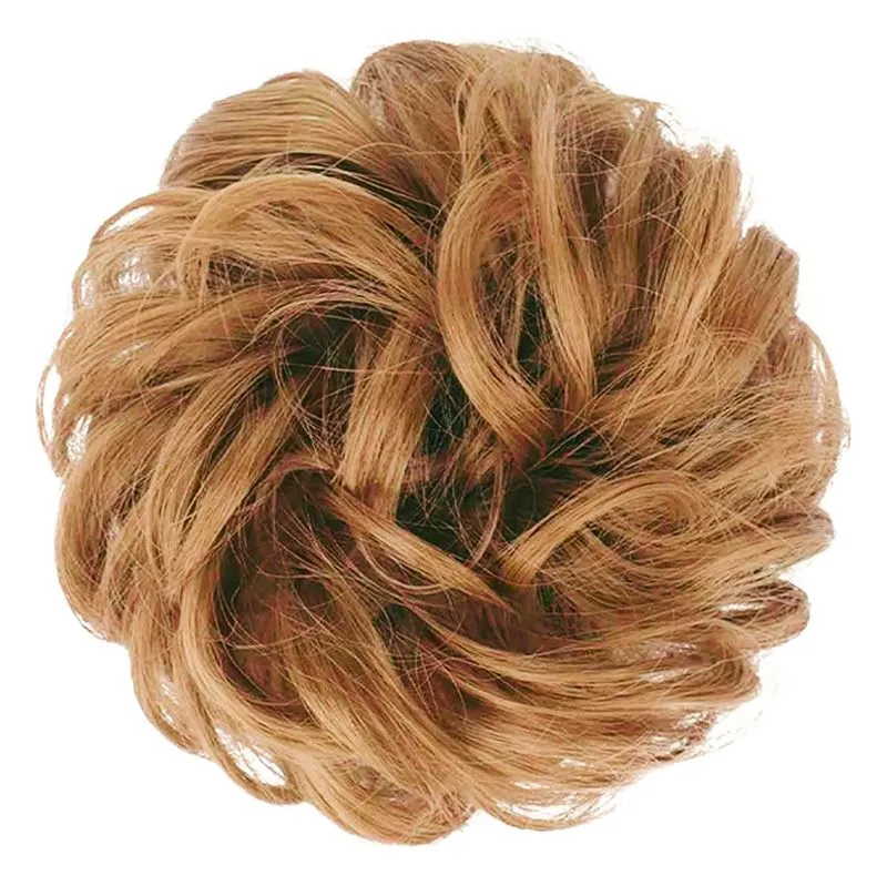 Haargummi mit lockigem Kunsthaar, Goldbraun/Blond 27/613