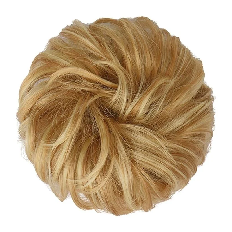Haargummi mit lockigem Kunsthaar 27H613 Strawberry Blonde & Bleach Blonde