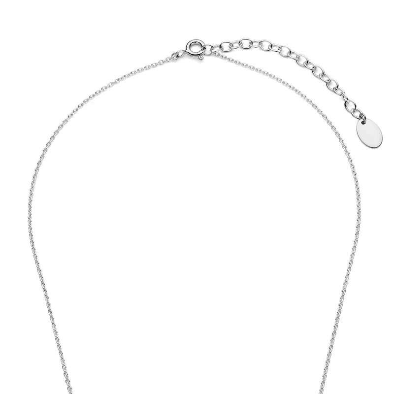 Violet Hamden Luna 925 Sterling Silberne Halskette mit Monden und Weißem Zirkonia-Stein VH340043