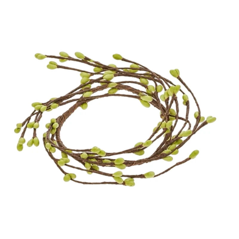 Moss Green Berry Pillar Candle Ring