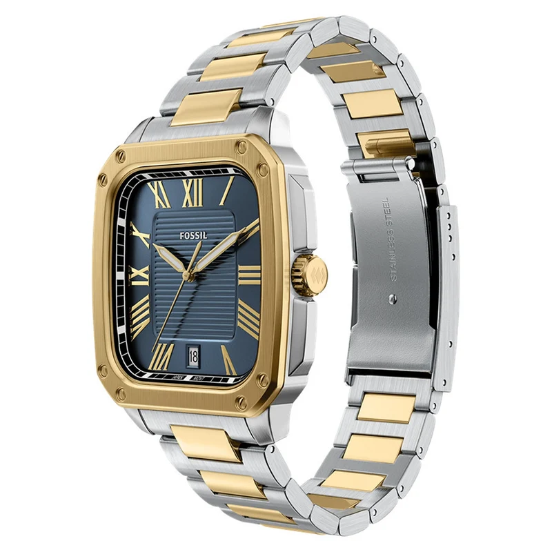 Fossil Crosby Rectangular Blue Dial Watch FS6161