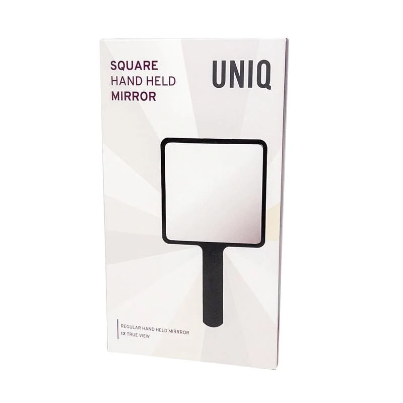 UNIQ Handspiegel, quadratisch, schwarz