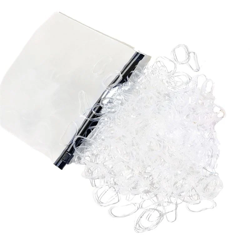 SOHO Liva Haargummi – Haarschonend transparent – 500er Pack