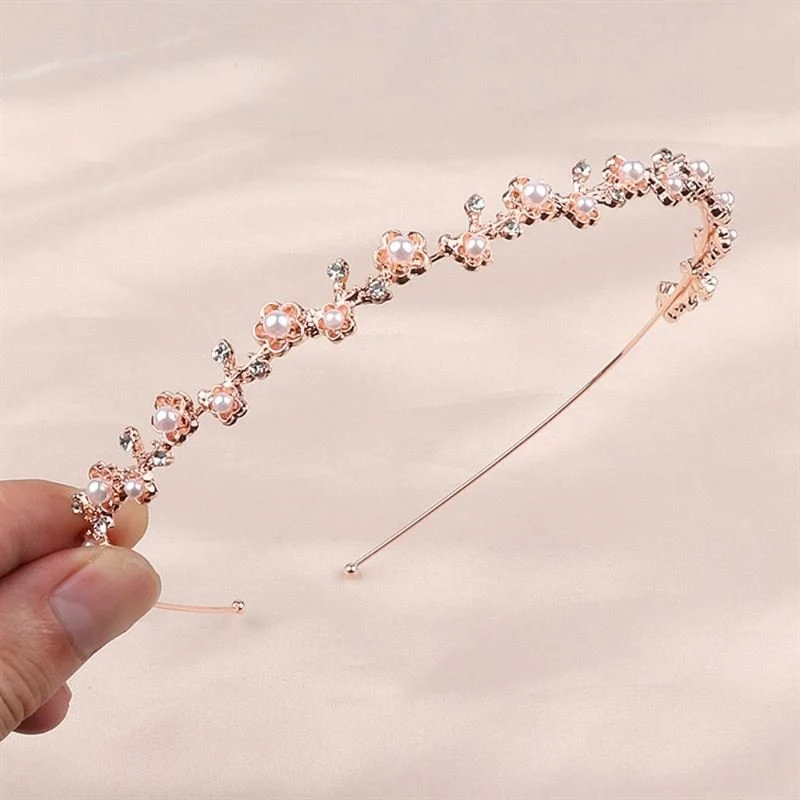 SOHO Haarreif – Rose goldfarben mit Strass
