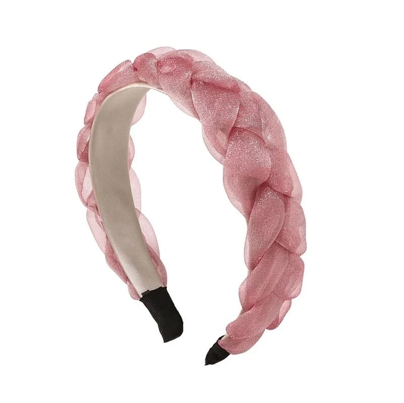Haarreif – rosa Organza geflochten – SOHO