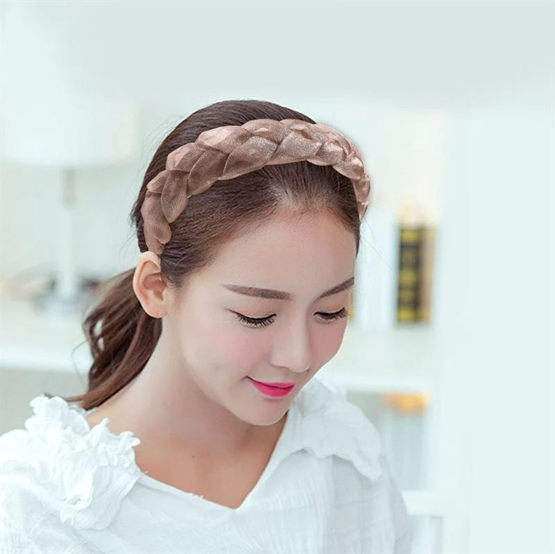 Haarreif – rosa Organza geflochten – SOHO