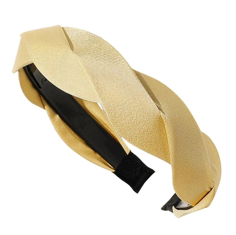 SOHO Haarreif Faina – Gelb aus Satin mit Twist-Design