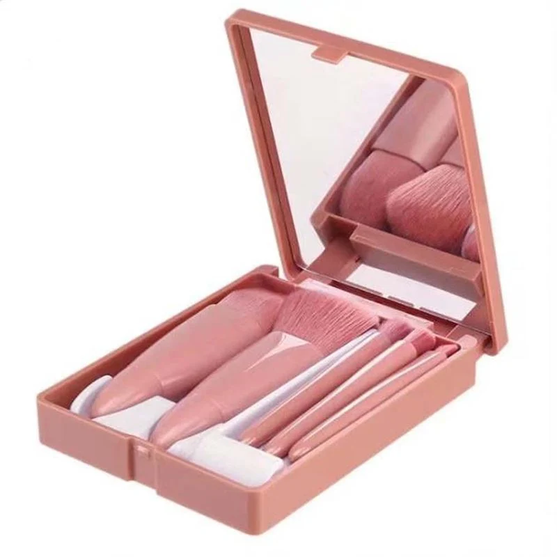 Technique PRO Reise-Make-up-Pinselset mit 5 Pinseln und Spiegel