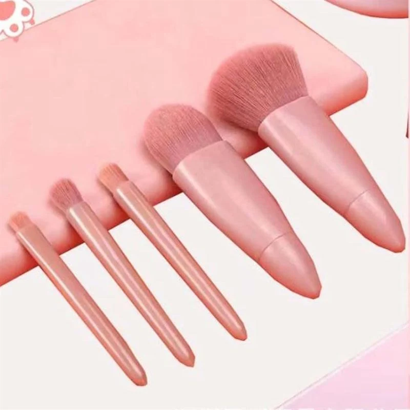 Technique PRO Reise-Make-up-Pinselset mit 5 Pinseln und Spiegel