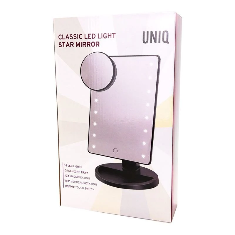 UNIQ Klassisches Star Makeup Spiegel – Perfektes Licht für makellosen Look