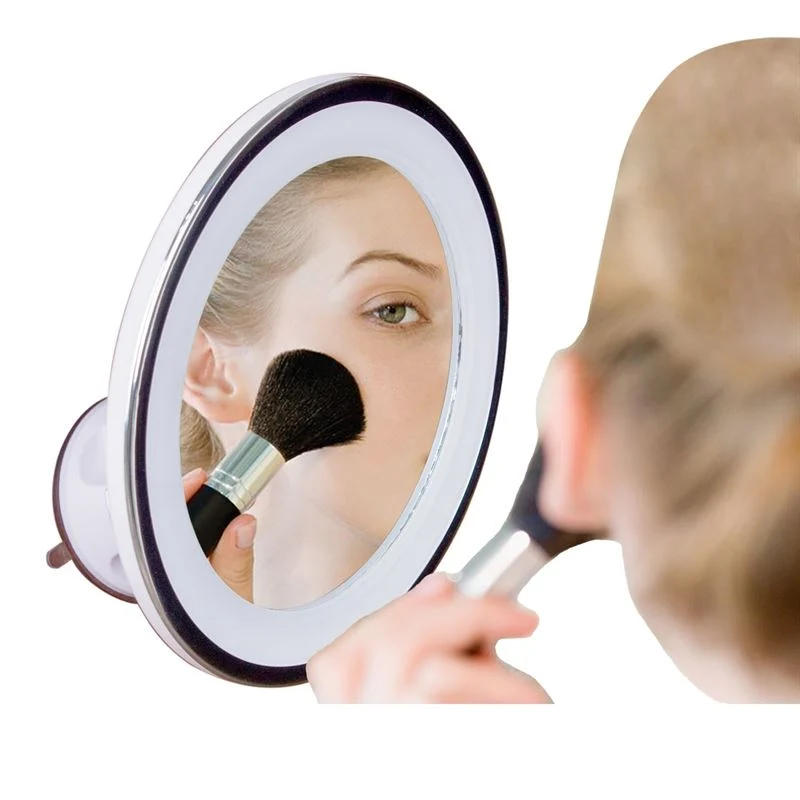 PRO BEAUTY Badezimmerspiegel mit LED & Saugnapf - 10x Vergrößerung