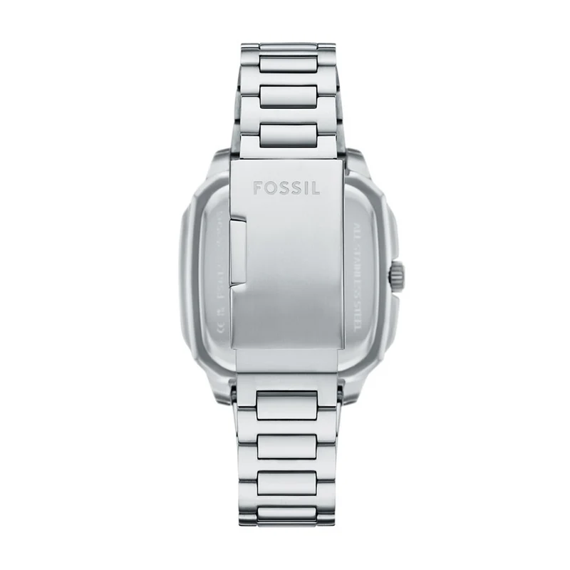 Fossil Crosby Silberne Und Blaue Herrenuhr FS6121