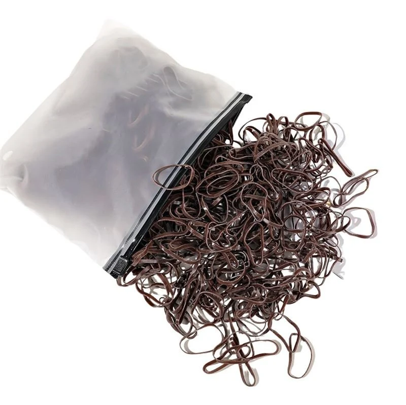 Haargummi – SOHO 500er Pack – Braun