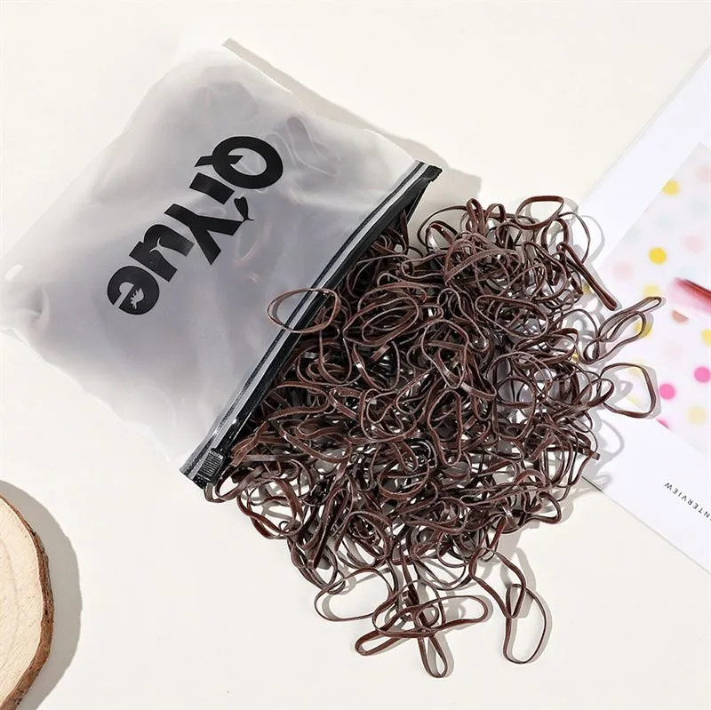 Haargummi – SOHO 500er Pack – Braun