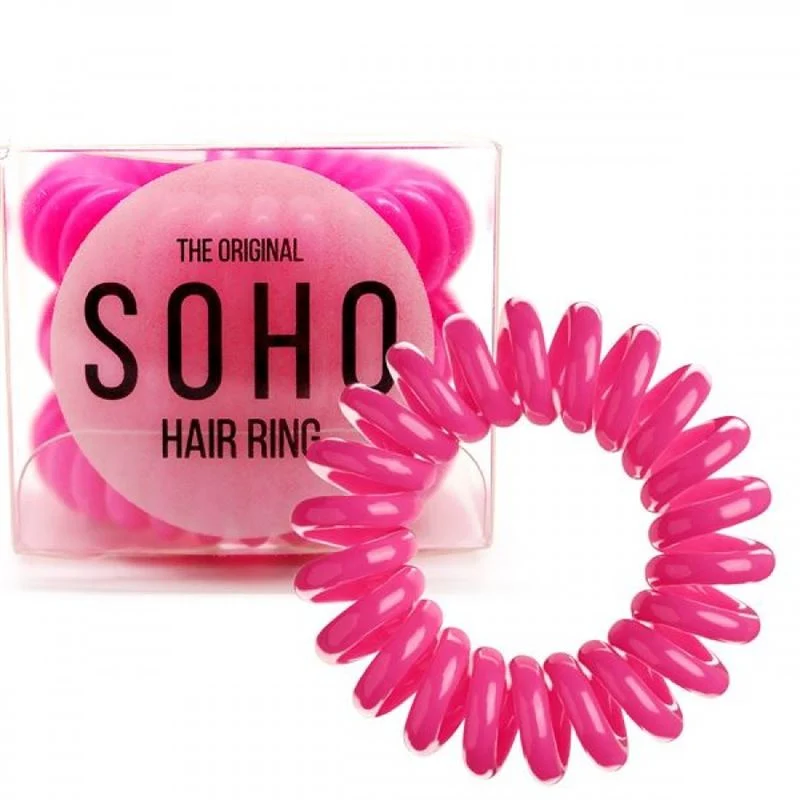 Spiralspange – pink – 3er Pack SOHO