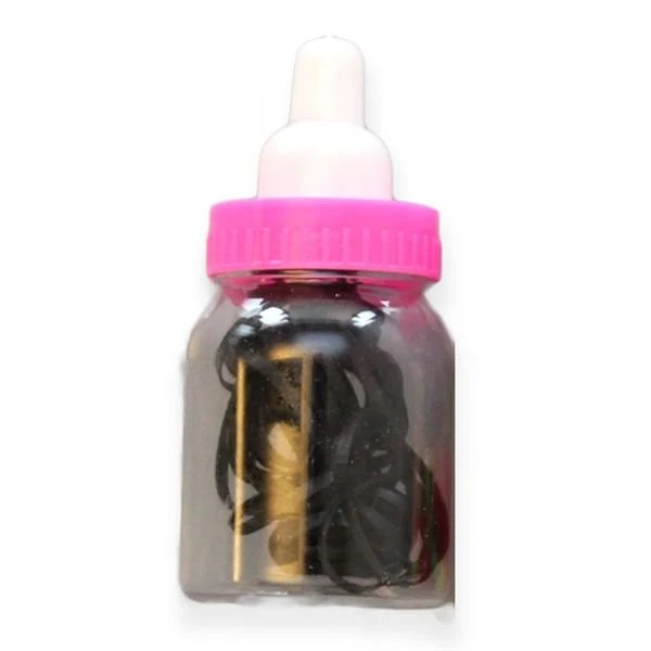 Haargummi 30er Pack – 2mm Schwarz – Ohne Metall