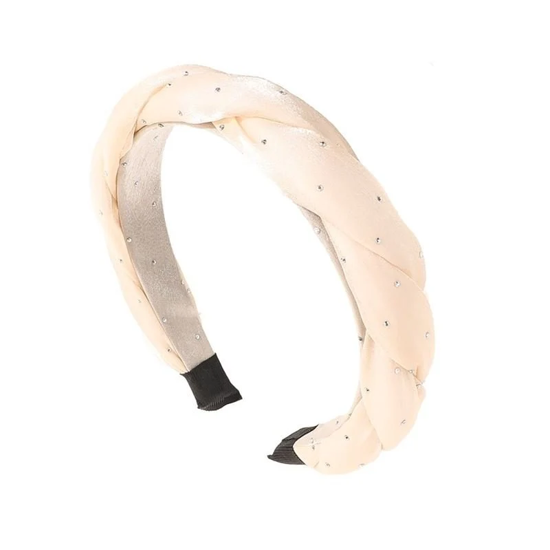 Haarreif – Gepolstert mit Strass – SOHO Aurora Creme