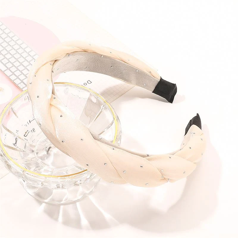 Haarreif – Gepolstert mit Strass – SOHO Aurora Creme
