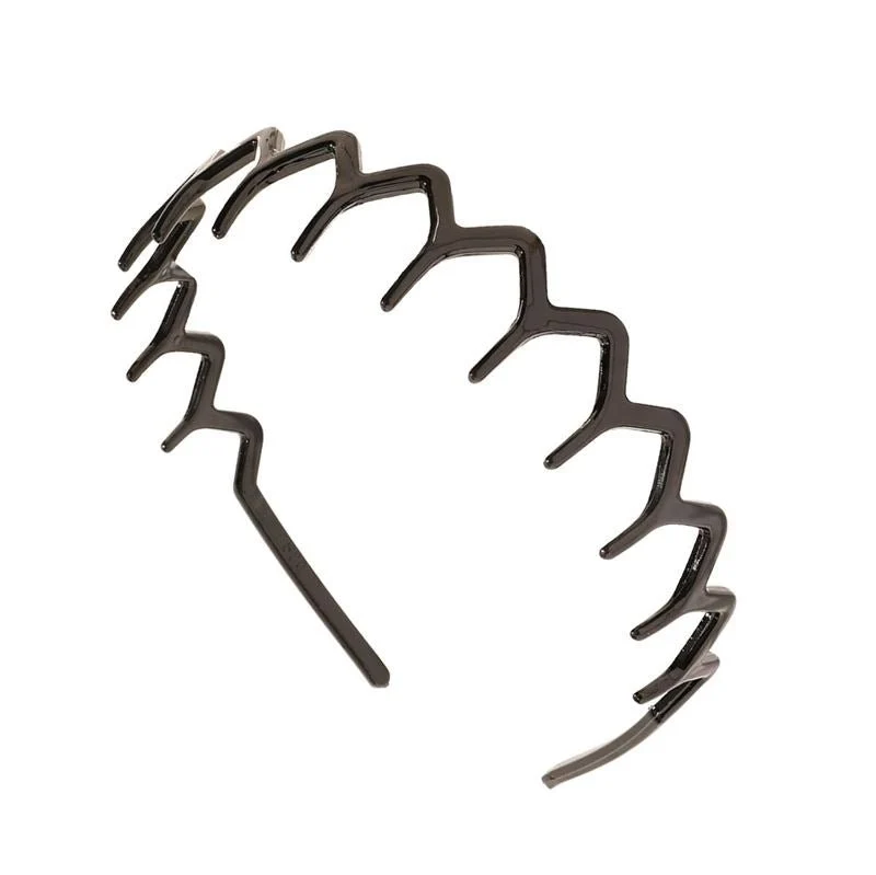 Haarreif SOHO Tine – Schwarz mit Zickzack-Design
