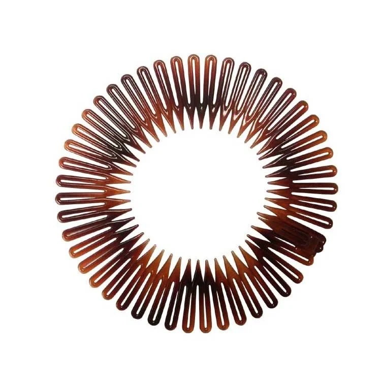 Haarreif – Flex Comb Haar-Kamm – Schwarz, transparent, Braun