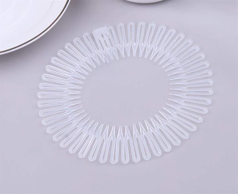 Haarreif – Flex Comb Haar-Kamm – Schwarz, transparent, Braun