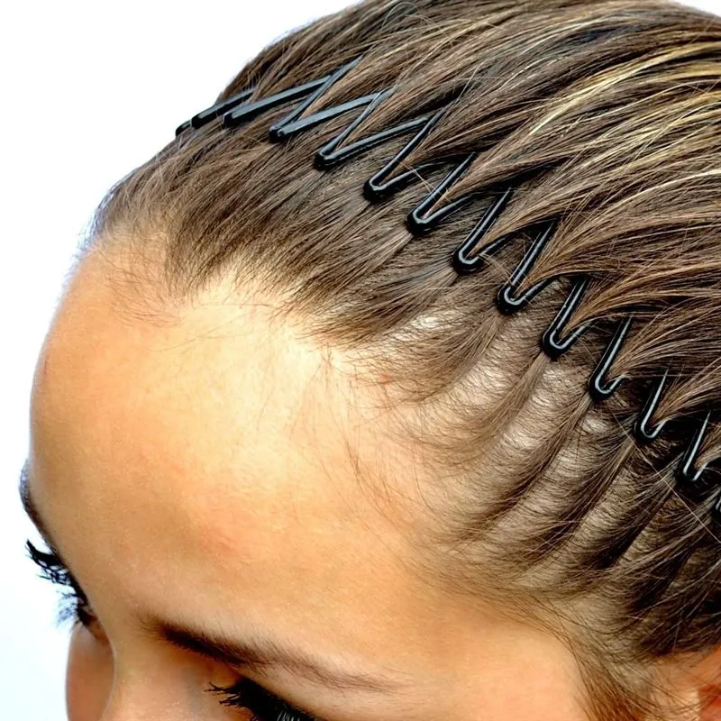 Haarreif – Flex Comb Haar-Kamm – Schwarz, transparent, Braun