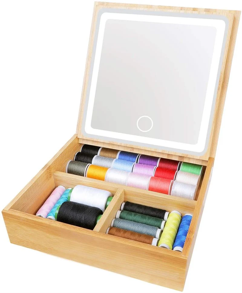 Schmuckkästchen & Make-up Organizer – UNIQ Bambus mit LED Spiegel