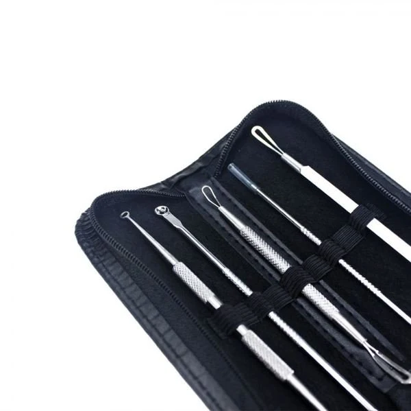 UNIQ Mitesserentferner Set – 5-teilig mit Komedonenquetscher